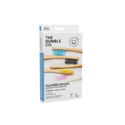 Abbildung von The Humble Co. Bambus Zahnbürsten Mittel 5 Stück Medium 5x