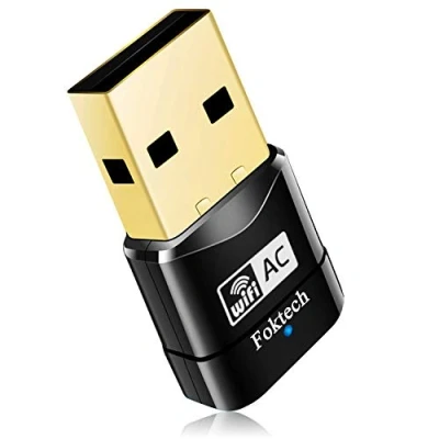 Abbildung von Foktech WLAN Stick, AC600 Dual Band 2.4 G/5 G Wireless Network USB WiFi Adapter Dongle für PC Desktop Laptop Tablet, Unterstützt Win 10/8/7/Vista/XP/2000, Mac OS 10.410.12