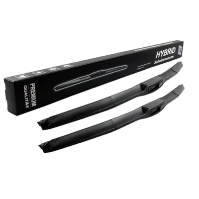 Abbildung von 650mm 350mm HYBRID 2x Front Scheibenwischer Premium Wischerblätter Set Scheibenwischerblätter Frontscheibe mit Hakenbefestigung.