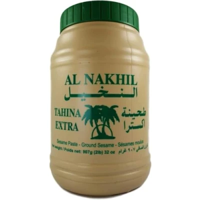 Abbildung von Tahina Tahini gemahlener Sesamsamenölpaste Al Nakhil 100% natürlich 907g