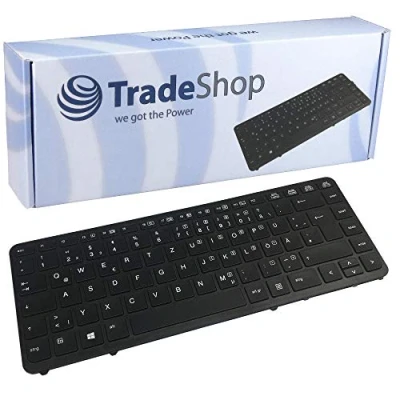 Abbildung von Trade Shop Original Tastatur QWERTZ Deutsch für HP ZBook 14, 15U G2 Laptop Keyboard/mit Rahmen Ersatz Keyboard Notebook