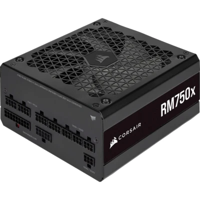 Abbildung von Corsair RM750x 80 PLUS Gold Vollmodulares 750 Watt ATX Netzteil (135 mm Lüfter mit Magnetschwebelager, Umfassende Kompatibilität, Japanische Kondensatoren, Extrem Schnelles Aufwachen) EU Schwarz