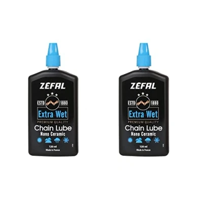 Abbildung von ZEFAL Pack Extra Wet Lube 120 ml Kettenöl Fahrrad Zwei Flaschen Premium Keramik Schmiermittel Fahrradkette MTB Sehr lange Haltbarkeit 2 x