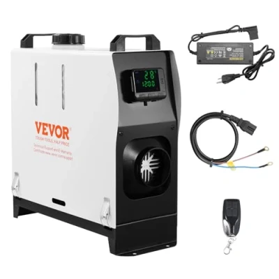 Abbildung von VEVOR 58 kW Dieselheizung, Diesel Luftheizung All in One mit Fernbedienung &amp; LCD Bildschirm, Schnelles Aufheizen, Geringe Geräuschentwicklung, Tragbare Dieselheizung für Lkw, Transporter, Wohnmobil