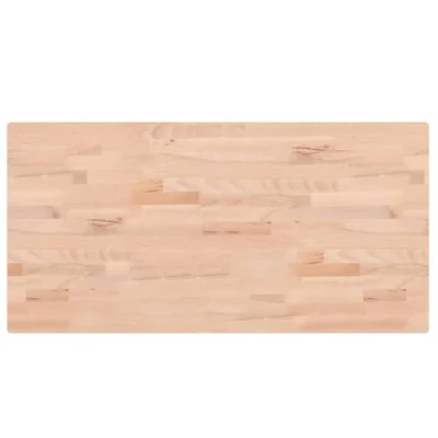 Abbildung von vidaXL Tischplatte, Holzplatte Holztischplatte Rechteckig, Ersatzplatte Platte für Beistelltisch Bartisch, Massivholztischplatte Schreibtischplatte, 100x50x2,5 cm Massivholz Buche