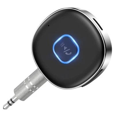 Abbildung von NEUTYPECHIC Bluetooth Adapter Auto, 3.5mm Aux 16 Stunden Spielzeit, 5.3 Empfänger Freisprechen, Dual Verbindung für Auto Audio System, Kopfhörer, Speaker, Stereo Endstufen