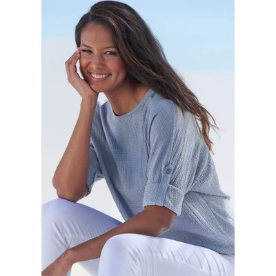 Abbildung von Vivance Bluse, Damen, Größe: 36/38, Rauchblau
