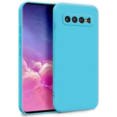 Abbildung von MyGadget Hülle für Samsung Galaxy S10 Plus Zweilagige Handyhülle mit Kameraschutz Cover Innenfutter &amp; Silikon außen Türkis