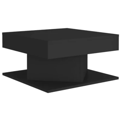 Abbildung von vidaXL Couchtisch Beistelltisch Wohnzimmertisch Kaffeetisch Sofatisch Teetisch Tisch Wohnzimmer Wohnzimmermöbel Schwarz 57x57x30cm Holzwerkstoff