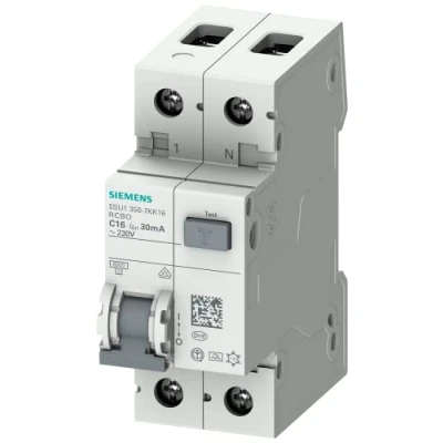 Abbildung von Siemens FI Schutzschalter 1polig+N C16 A 0,03 (5SU1356 7KK16)