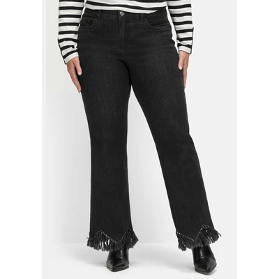 Abbildung von Sheego Jeans Bootcut, Damen, Größe: 40, Black denim
