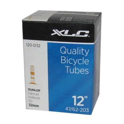 Abbildung von XLC Unisex Erwachsene Fahrradschlauch 12 1/2 x 2 1/4 47/62 203 DV 32 mm, schwarz, One Size