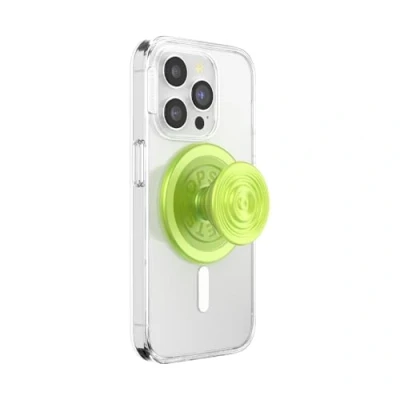 Abbildung von PopSockets: PopGrip Round für MagSafe Inklusive Adapterring Ausziehbarer Sockel und Griff mit einem Austauschbarem Top Smartphones Hüllen Ripple Iridescent Absinthe