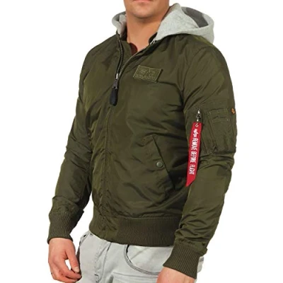 Abbildung von Alpha Industries MA1 TT HOOD Bomberjacke, Herren, Größe: Medium, Dark green