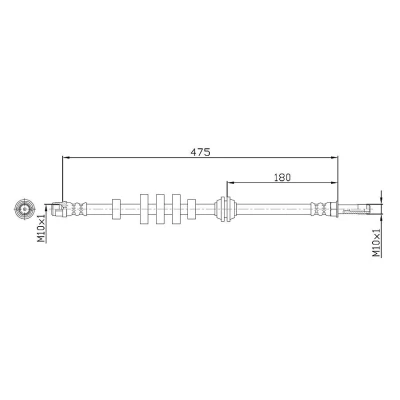 Abbildung von METZGER 4110447 Bremsschläuche 475 AUDI: A4 B8 Avant, Limousine, A5 Sportback