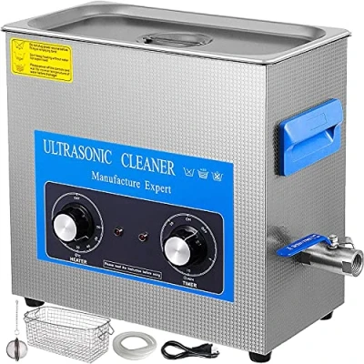 Abbildung von VEVOR Knob Control Ultrasonic Ultraschallreiniger 15L, Ultraschall Reinigungsgerät mit Heizung, Schmuckreiniger 220 V, Digitaler 400 W Ultraschallreinigungsgerät 40 kHz