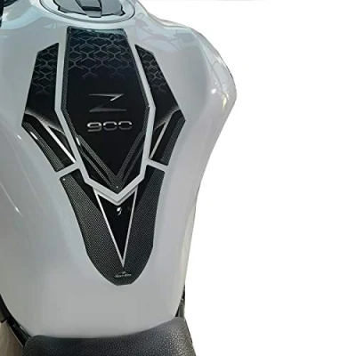 Abbildung von Resin Bike Aufkleber für Motorrad Kompatibel mit Kawasaki Z900 2021. Tankabdeckung vor Stößen und Kratzern. 3D Harzklebstoff. Gadget Stickers Made in Italy