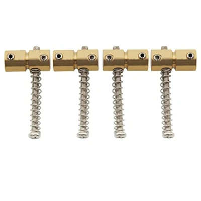 Abbildung von Musiclily Pro 19mm Messing Bass Saitenreiter Saddles für 4 Saiter Precision Jazz (4er Set)