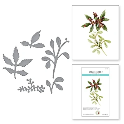Abbildung von Spellbinders Winterberry and Mistletoe Etched Dies (S4 1113) (DISCONTINUED)