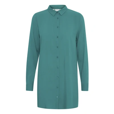 Abbildung von ICHI Ihmain Hemdbluse, Damen, Größe: 38, Quetzal green