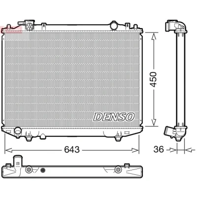 Abbildung von DENSO DRM44047 Kühler, Motorkühlung 450 667 36