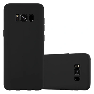 Abbildung von Cadorabo Hülle kompatibel mit Samsung Galaxy S8 Plus Schutzhülle TPU Silikon Case Candy Design Slim Kratzfest Weiche Gummi Rundumschutz für in Schwarz