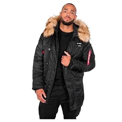 Abbildung von Alpha Industries N3B Airborne Wintermantel, Herren, Größe: XL, Black