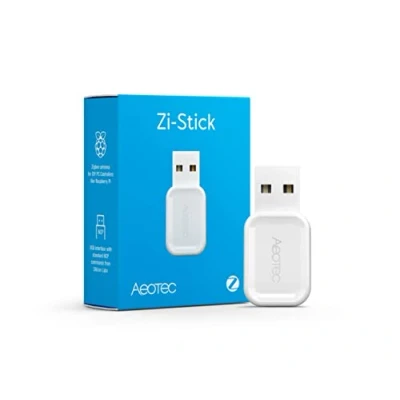 Abbildung von Aeotec Zi Stick Zigbee USB für ZHA in Home Assistant, Zigbee2MQTT, Open HAB IOBROKER NodeRed Smart Stick, weiss