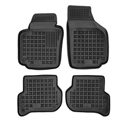 Abbildung von REZAW PLAST 200106 Fußmattensatz Gummi vorne und hinten 4 schwarz Maßgefertigt VOLKSWAGEN: Golf Plus / Crossgolf, SKODA: Yeti