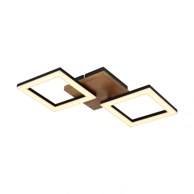 Abbildung von LED Deckenlampe Kerry, Länge 46 cm, schwarz/dunkelbraun