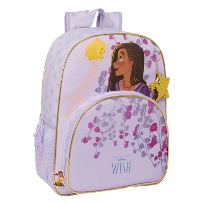 Abbildung von Safta WISH Schulrucksack, Kinderrucksack, anpassbar an den Wagen, ideal für Schulkinder, bequem und vielseitig, Qualität Widerstandsfähigkeit, 33 x 14 42 cm, Lila,