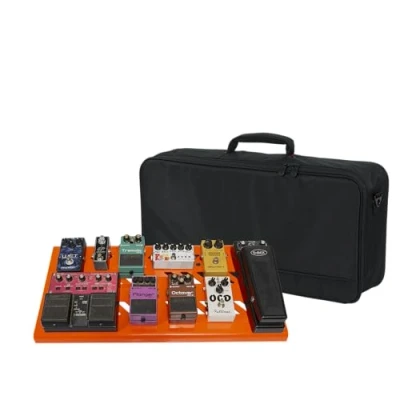 Abbildung von Gator Aluminum Guitar Pedal Board with Carry Bag Large: 23.75&quot; x 10.66&quot; Orange Pedalboards (GPB BAK OR)