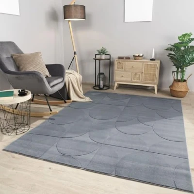 Abbildung von TT Home Teppich &quot;Flevo 205&quot;, rechteckig, 14 mm Höhe, Wohnzimmer Esszimmer Kurzflor Geometrisches Muster Skandi