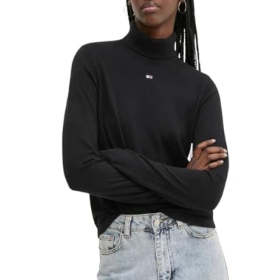 Abbildung von Tommy Jeans Essential Sweater Strickpullover, Damen, Größe: XS, Black
