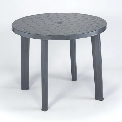 Abbildung von Ipae Progarden Gartentisch Tondo 90cm anthrazit Kunststoff Terrassentisch Balkontisch