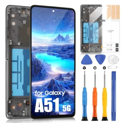 Abbildung von OLED Bildschirm für Samsung Galaxy A51 5G LCD Display, SM A516F A516N A516B A516U Touchscreen Digitazer Assembly Ersatz mit Reparatur Kit