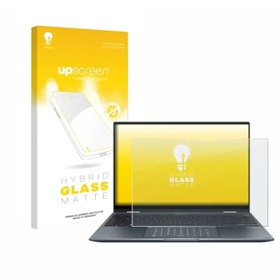 Abbildung von upscreen Entspiegelungs Schutzglas für ASUS ZenBook 14 Flip OLED Schutzfolie Matt, Glas Folie [mattierend, 9H Panzerschutz, Anti Fingerprint]