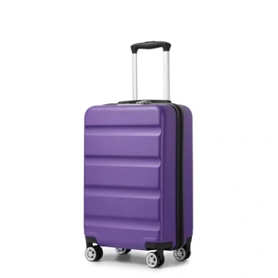 Abbildung von KONO Koffer Trolley Kofferset 3 Teilig Erweiterbarer Leichte Hartschalenkoffer aus ABS+PC Reisekoffer mit TSA Schloss und 4 Spinnrollen M L XL, Violett