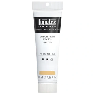 Abbildung von Liquitex 1047434 Professional Heavy Body Acrylfarbe in Künstlerqualität mit ausgezeichneter Lichtechtheit buttriger Konsistenz, 138ml Tube Ungebleichtes Titan