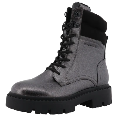 Abbildung von TOM TAILOR Winterboots, Blockabstz, Schnürboots, Winterstiefelette mit Reißverschluss