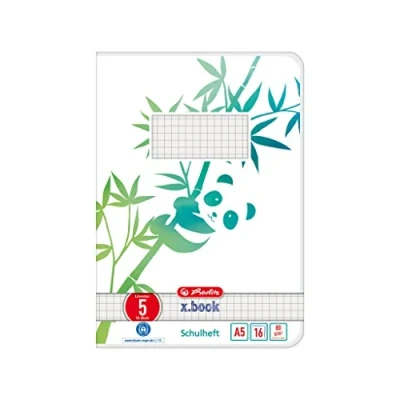 Abbildung von Herlitz Schulheft A5 GREENline 16 Blatt Lineatur 05 Panda