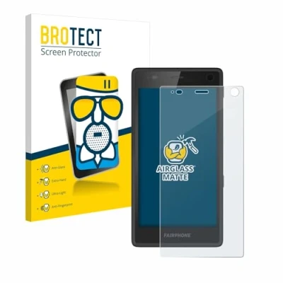 Abbildung von BROTECT Entspiegelungs Schutzglas für Fairphone 2 Schutz Folie Panzerfolie Glas Matt [Extrem Kratzfest 9H, Anti Reflex, Fingerprint]