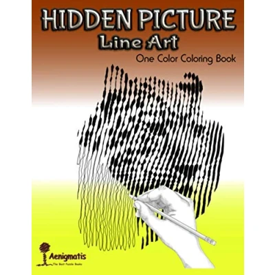 Abbildung von Hidden Picture Line Art: One Color Coloring Book