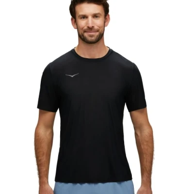 Abbildung von HOKA Airolite RUN Short Sleeve Sport Tshirt, Herren, Größe: Small, Black