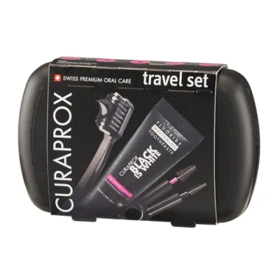 Abbildung von Curaprox Black is white Travel Set Zahnb 1 P