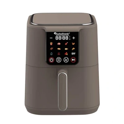 Abbildung von TurboTronic by Z Line Heißluftfritteuse 6Liter 0,6kg Pommes Silikoneinlage 12 Programme Touch Steuerung 1500W, 1500 W, Power Airfryer 40 200C Air Friteuse ohne Fett/Öl Grill Dörren Braten