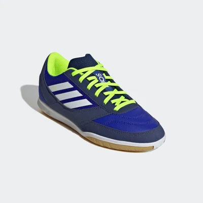 Abbildung von adidas Performance SALA Competition Unisex Fußballschuh Halle für Kinder, Größe: 36, Lucid blue/white/lucid lemon Schuhe