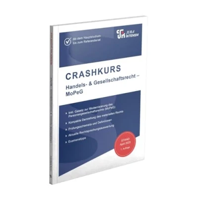 Abbildung von CRASHKURS Handels &amp; Gesellschaftsrecht MoPeG (Crashkurs: Länderspezifisch Für Examenskandidaten und Referendare)