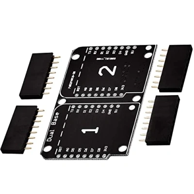 Abbildung von AZDelivery Dual Base Shield PCB Board kompatibel mit D1 Mini NodeMCU ESP8266 inklusive E Book!
