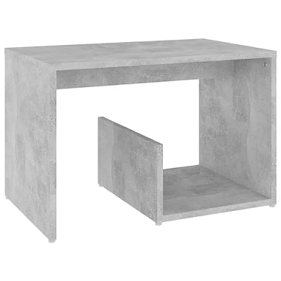Abbildung von vidaXL Beistelltisch Couchtisch Wohnzimmertisch Sofatisch Kaffeetisch Teetisch Tisch Wohnzimmer Zeitungsständer Betongrau 59x36x38cm Holzwerkstoff